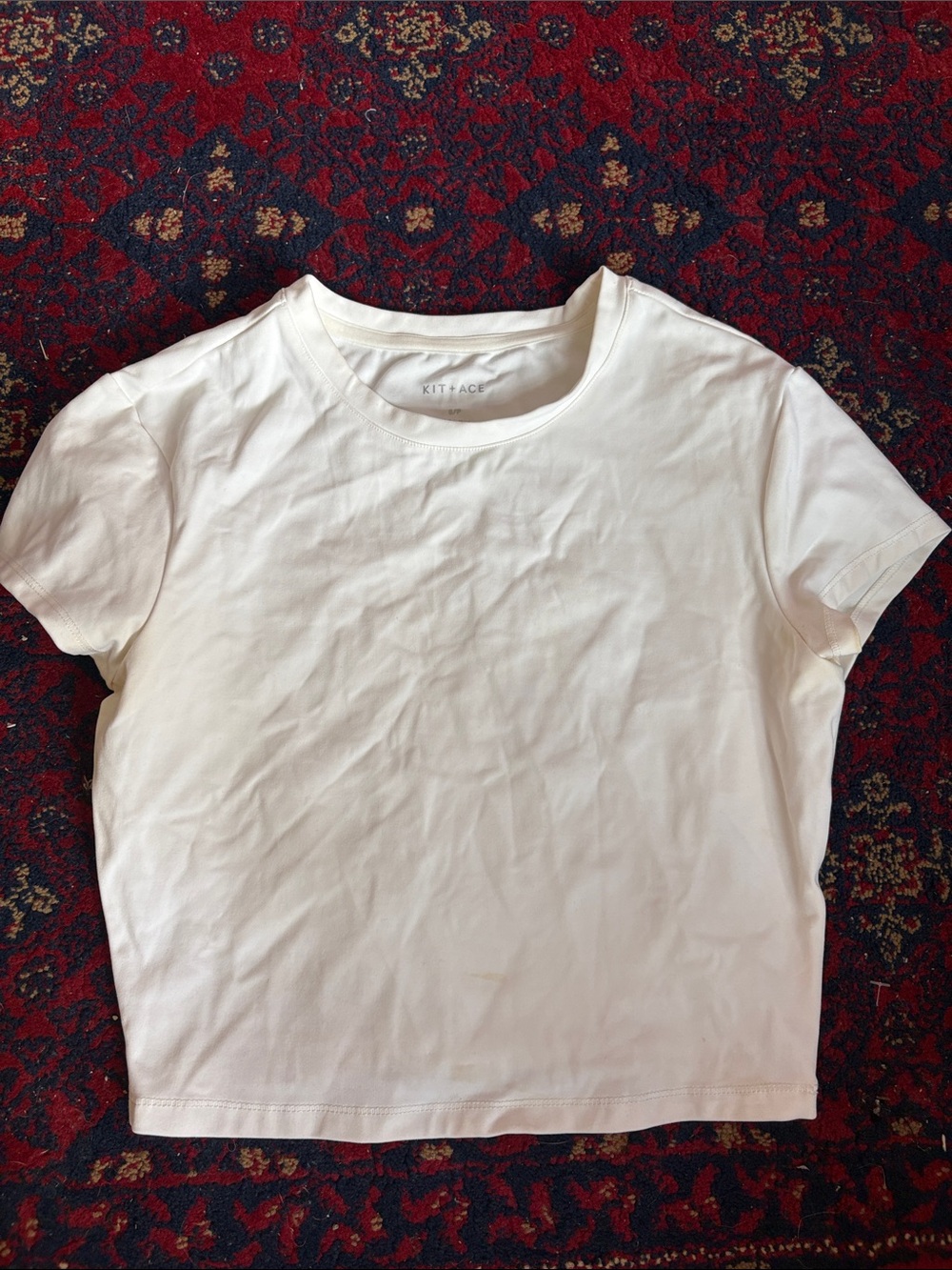 Kit and Ace Cream Short Sleeve Crewneck Tee